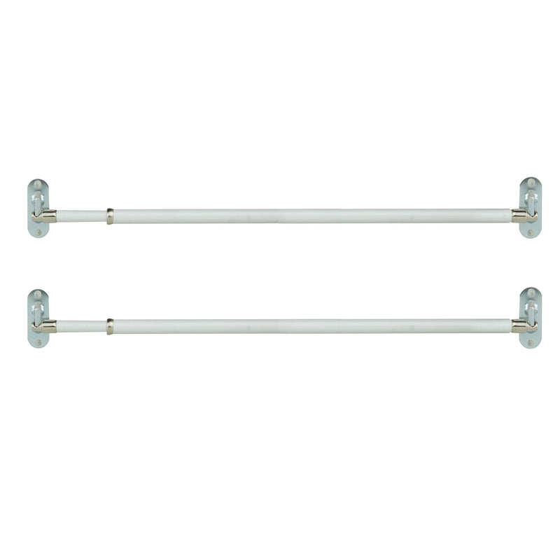 Rod Desyne Round Sash Rod, 11-19 inch (Set of 2), White 11-19 inch (Set of 2) - NewNest Australia