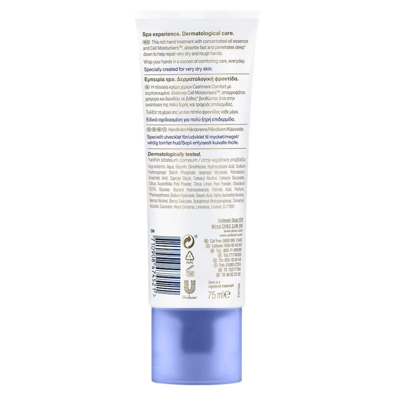 Dove Derma Spa Cashmere Comfort Hand Cream, 75 ml - NewNest Australia