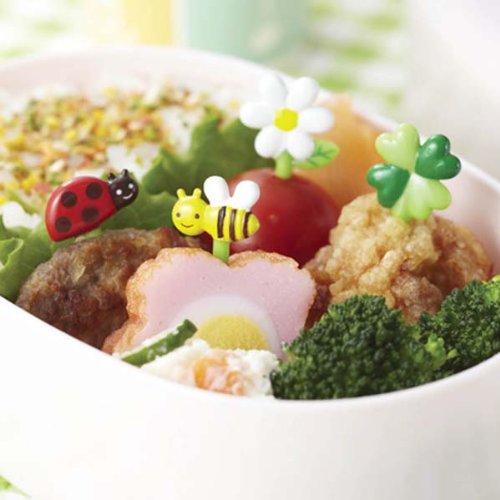 NewNest Australia - CuteZCute Bento Food Pick, 8-Piece, Honey Bee Flowers 