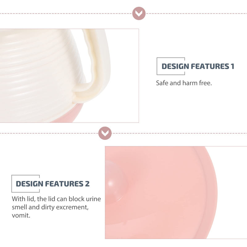 Chamber Pot Potty Urinals Bedpan: Urine Pot with Lid Bedroom Urinal Pee Pot Bucket Bedside Potties Portable Toilet for Adult Elderly Pregnant Children Home Camping Car Travel Pink - NewNest Australia