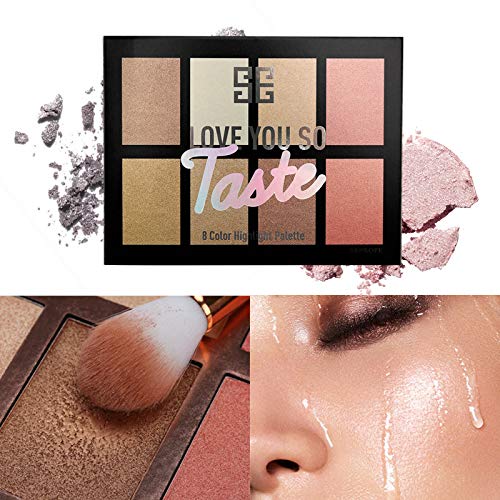 SEPROFE Best Pro Highlight Powder Blush Makeup- Suitable For Face and Nose- Highlight 8 Colors Repairing Palette- Professional Nudes Highlight Makeup - NewNest Australia