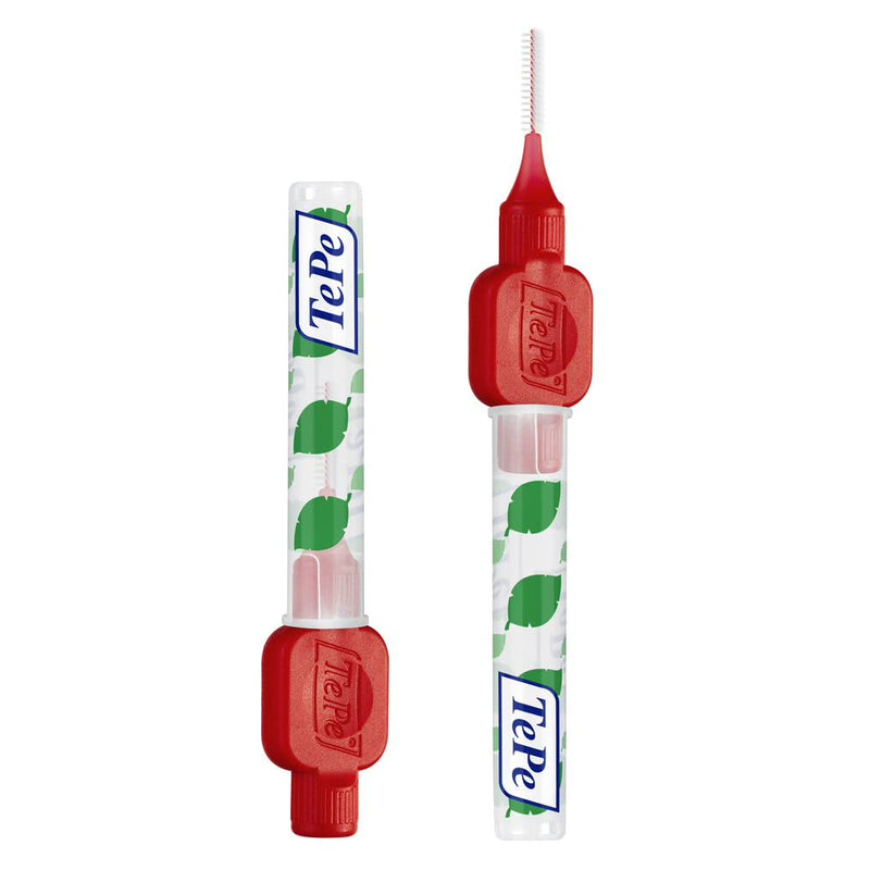 TePe Original Interdental Brushes - Easy to clean between teeth - 1 x 8 brushes - Diameter 0.5 mm - Red Rossa 8 pieces (pack of 1) One size - NewNest Australia
