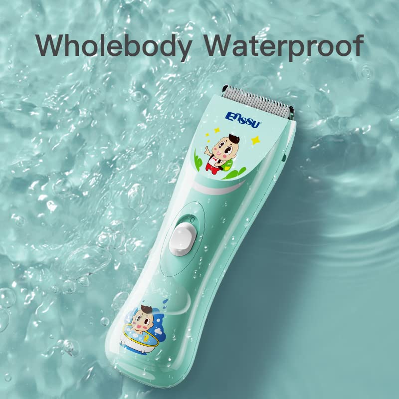 ENSSU Quiet Baby Hair Clippers, Lower Noise Haircut Trimmers for Children with Autism and Sensory Sensitivity, Babies Infant Kids Waterproof Hair Cutting Kits - NewNest Australia