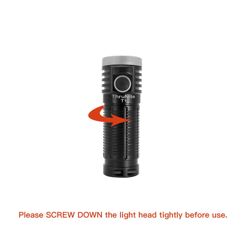 ThruNite T1 Magnetic Tailcap Handheld Flashlights, USB Rechargeable EDC Flashlight, Stepless Dimming 1500 Lumen Pocket Flashlight, CREE XHP50, 1100mAh Battery Included - CW Black Cool White - NewNest Australia