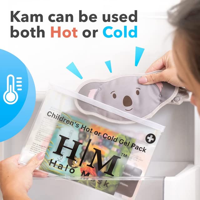 Halo Mask Kids Ice Pack for Injuries -"Kam The Koala" Kids Ice Pack - Cold Compress for Kids - Children's Hot & Cold Packs for Pain Relief, Fever, First Aid - Gel Ice Packs with Storybook - NewNest Australia
