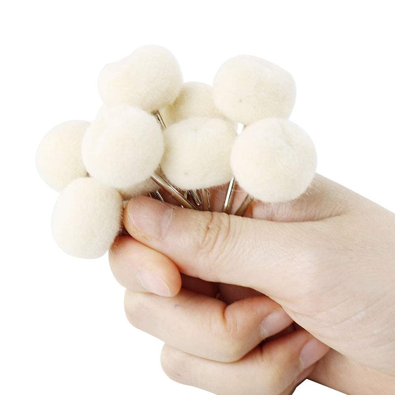 Polishing Buffing Wheels Set Wool Felt Cotton Little Buff Wheel for Rotary Tool Accessories Grinding Bits Watch Jewelry Polish Head 3mm Mandrel 50 Pieces - NewNest Australia