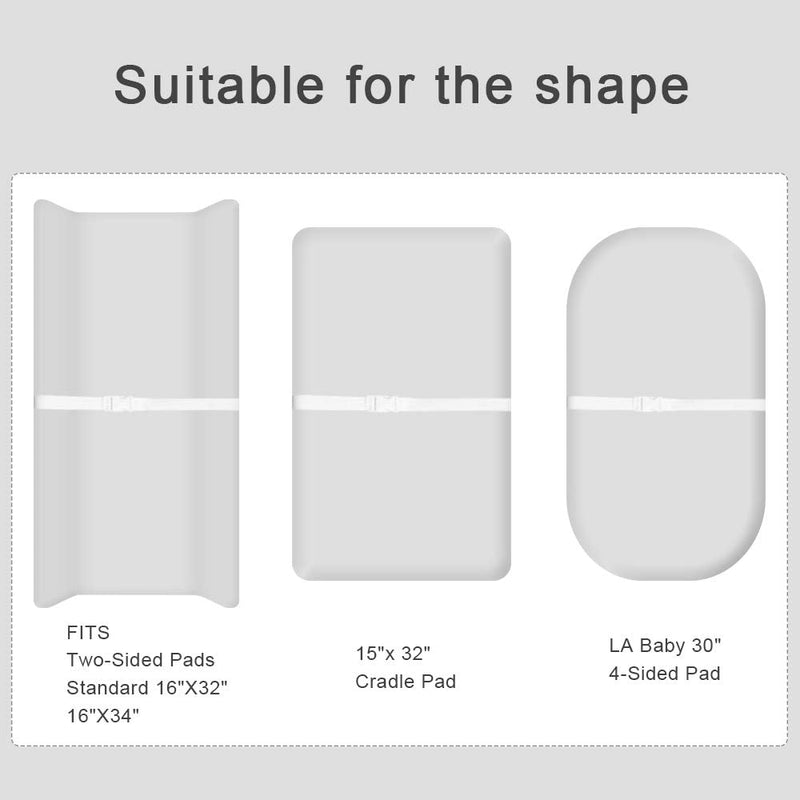 BlueSnail Ultra Soft Minky Dot Changing Pad Cover (Gray) gray 16x32 Inch (Pack of 1) - NewNest Australia