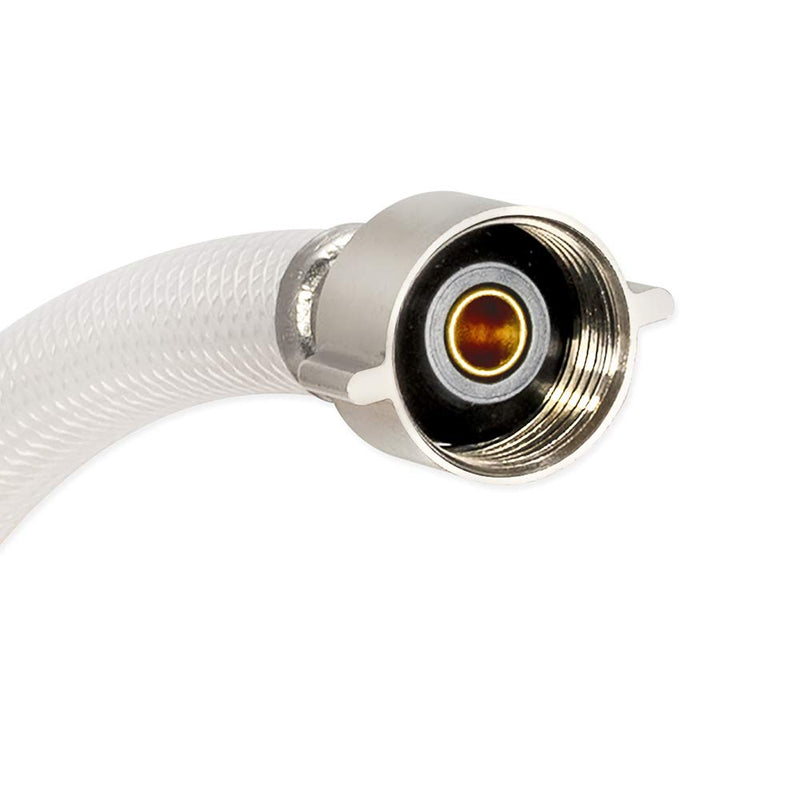 Eastman 48145 Flexible Reinforced PVC Toilet Connector, Braided Supply Line with Brass Ballcock Nut, 7/8-Inch B/C Outlet x 3/8-Inch Compression Inlet, 12-Inch Length - NewNest Australia