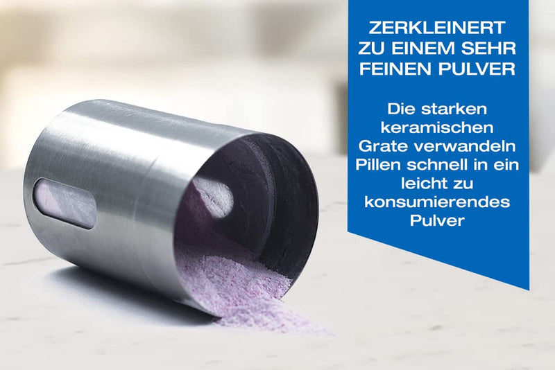 Pill Mill Tablet Mortar - Crushes Multiple Tablets Into A Fine Powder - Ideal For Feeding Through Stomach Tubes, For Pets Or To Make Medicine Easier For Children - NewNest Australia
