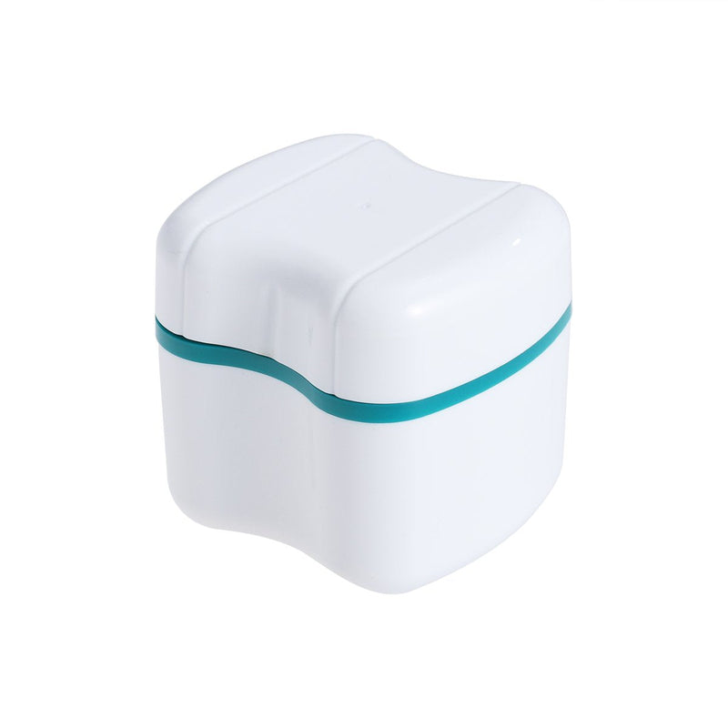 ROSENICE Prosthesis Tooth Dental False Teeth Storage Box with Rinsing Basket (Green) - NewNest Australia