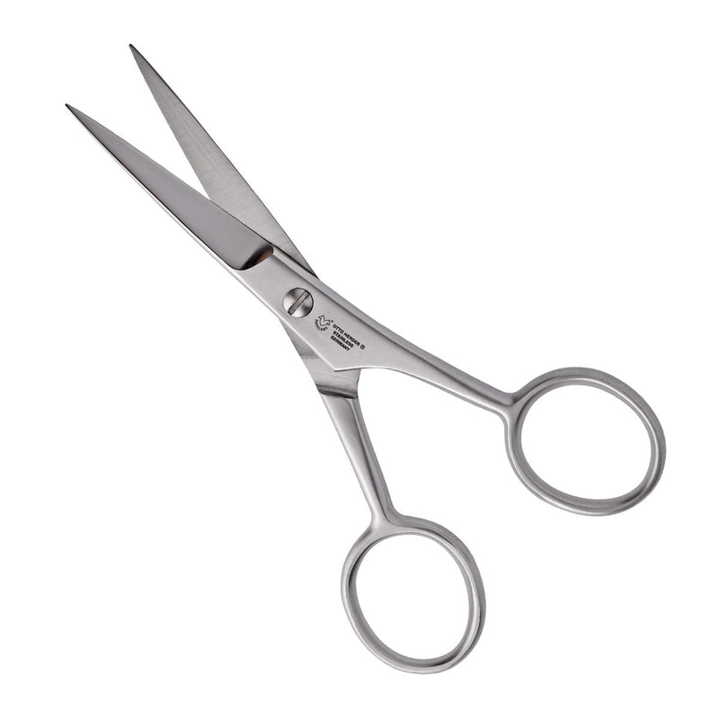 OTTO HERDER men's beard scissors 11.5 cm - in a leather case, men's beard trimmer straight blade cuts precise mustaches and beards - fine micro-serration prevents hair from slipping 11.5 cm - NewNest Australia