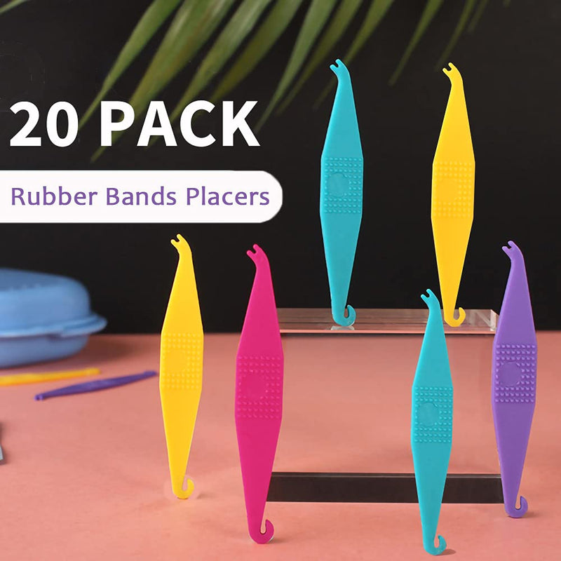20 Pack Braces Rubber Band Tool Dental Elastic Rubber Bands Placers for Braces Disposable Plastic Orthodontic Elastic Placers - NewNest Australia