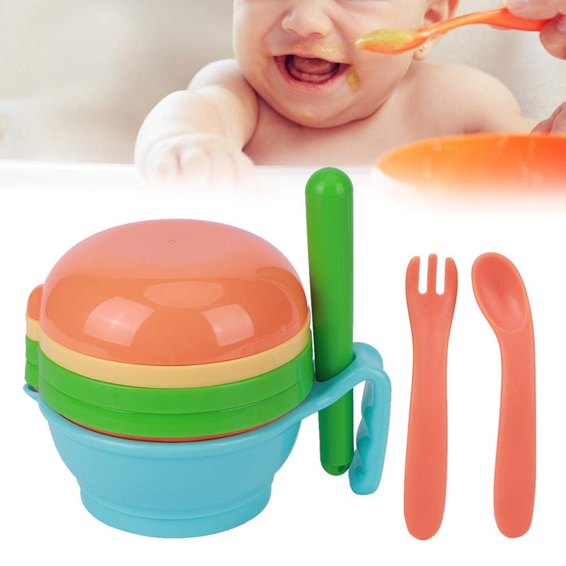 Agatige 9pcs Baby Food Masher Bowl Set, Portable Manual Baby Food Grinder Mash and Serve Bowl Infant Newborn Food Supplement Processor Feeder Set for Home Travel Other - NewNest Australia