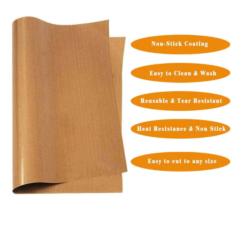 3 Pack 12 x 16" PTFE Teflon Sheet for Heat Press Transfer Non Stick Paper Reusable Heat Resistant Craft Mat,Protects Iron,for Heat Press Machines 3 Sheets (12X16 Inch) - NewNest Australia