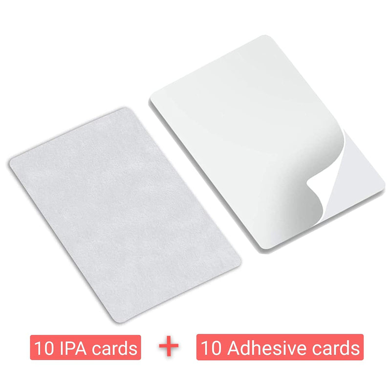 CR80 Cleaning Cards, Dual Side Card Reader Cleaner, POS Swipe Terminal Cleaning Cards CK-CR80 (10 Presaturated Cards+10 Adhesive Cards) 10 IPA Cards+10 Adhesive Cards - NewNest Australia