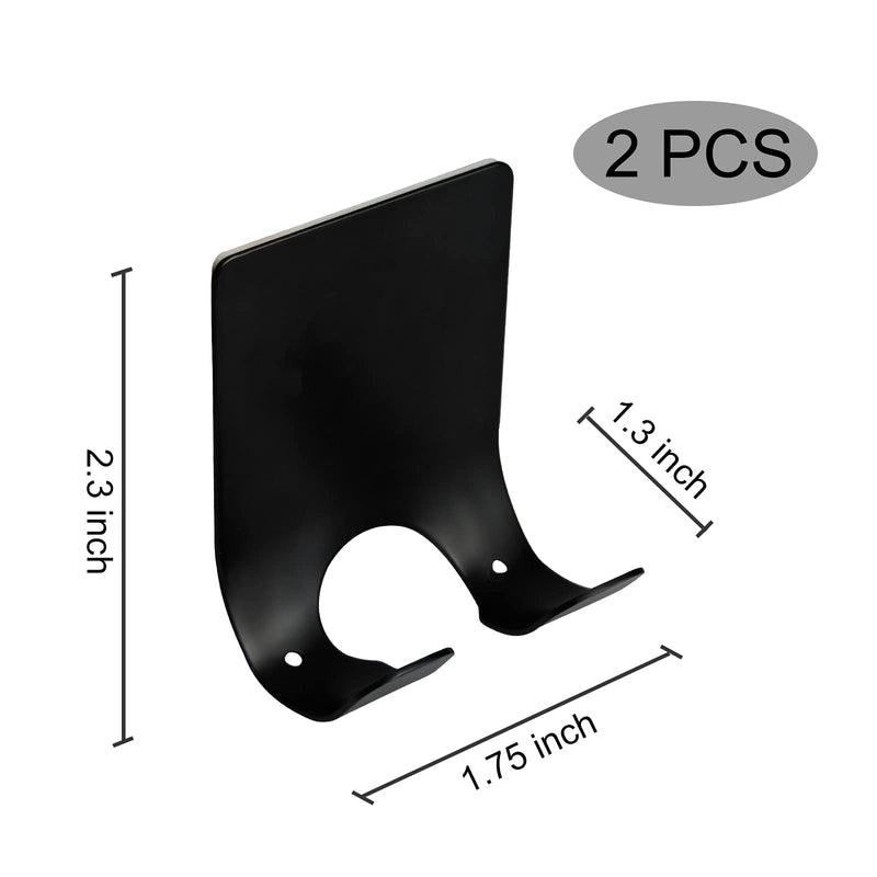 FuninCrea Razor Holder, 2 Pack Shower Razor Holder, Multi-Purpose Self-Adhesive Stainless Steel Multi-Purpose Hook for Razor, Towel, Kitchen and Bathroom (Black) Black - NewNest Australia