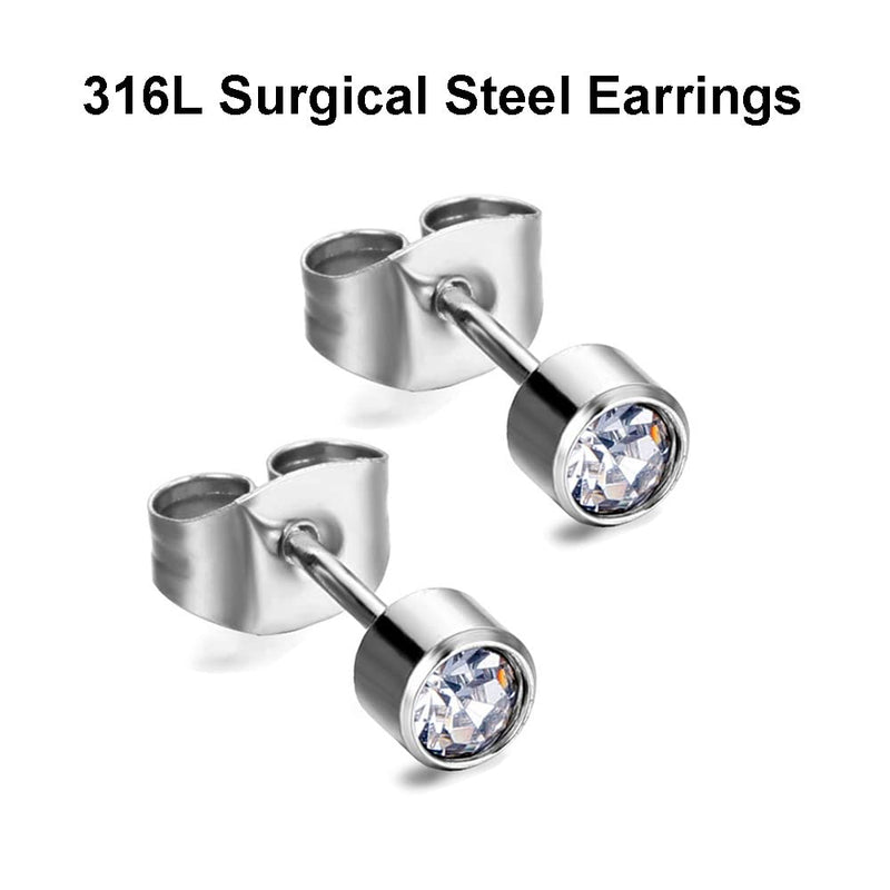 Reusable Ear Piercing Gun Kit, Professional Body Nose Lip Earrings Piercing Kit with 16 Pairs Stud Earrings (6 Pairs Sterling Silver Stud Earrings+10 Pairs Gun Stud Earrings) Black - NewNest Australia