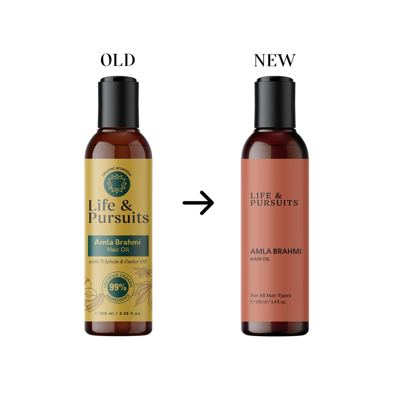 Life & Pursuits Amla Brahmi Hair Oil for Hair Growth - 100 ml Natural & Organic Hair Oil with Coconut, Castor, and Sesame for Strong & Thick Hair (Packaging May Vary) 100 ml (Pack of 1) - NewNest Australia