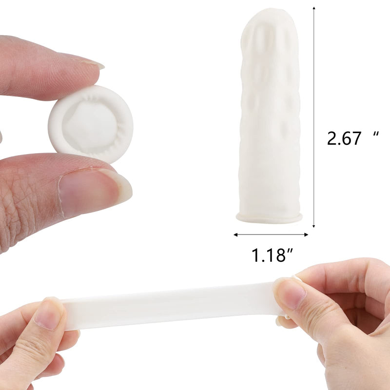 400 Count Latex Finger Cots Large Fingertip Gloves Disposable Finger Rubber Tips Protector Anti-Static Large (Pack of 400) - NewNest Australia
