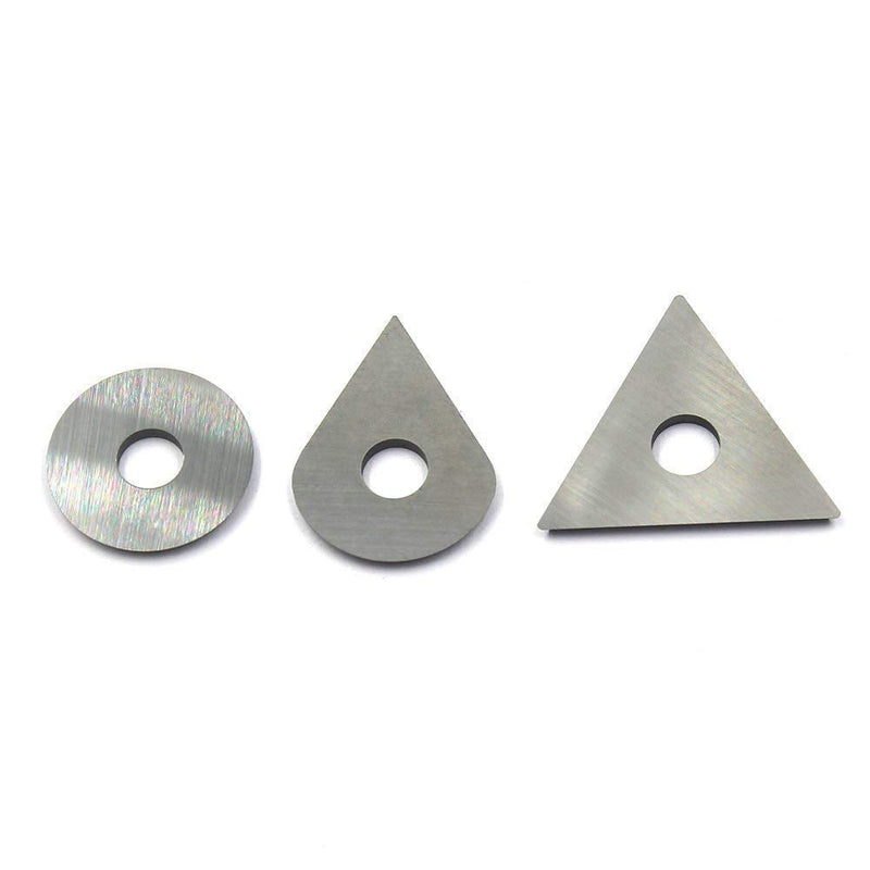 OSCARBIDE Carbide Paint Scraper Blades 3 pieces for Removing Paint Glue Varnish Rust Fits Most Popular Hand-hold Scrapers Replacement Blades Include Round Drop Triangle Shaped - NewNest Australia