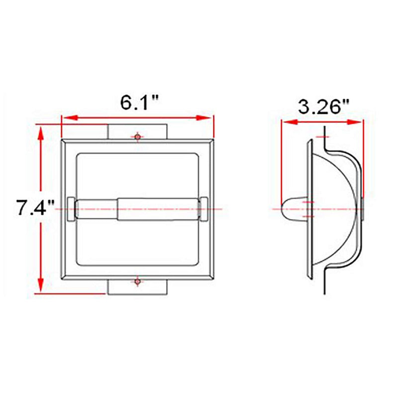 Design House 539254 Millbridge Bath Accessories, Recessed Toilet Paper Holder, Oil Rubbed Bronze - NewNest Australia