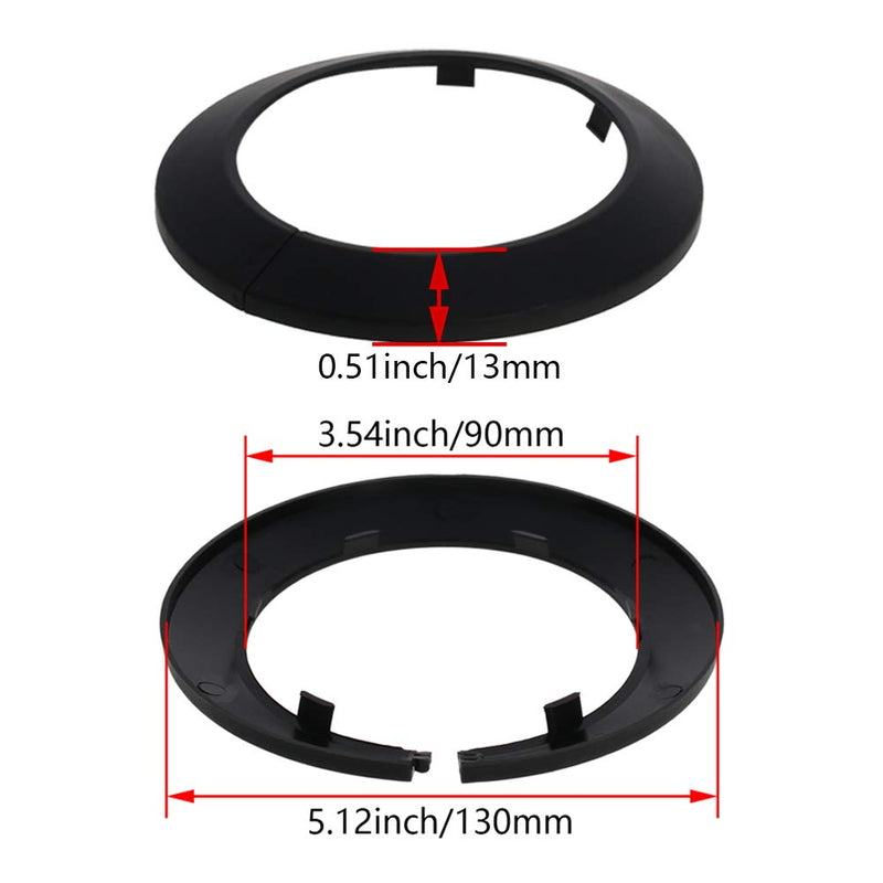 Yinpecly 3.54 inch Flange Pipe Cover Decoration PP Plastic Escutcheon Collar Pipe Cover Radiator for Wall Pipe Tube Decoration 4pcs 4pcs 90×130mm(Tube Dia x Outer Dia) - NewNest Australia