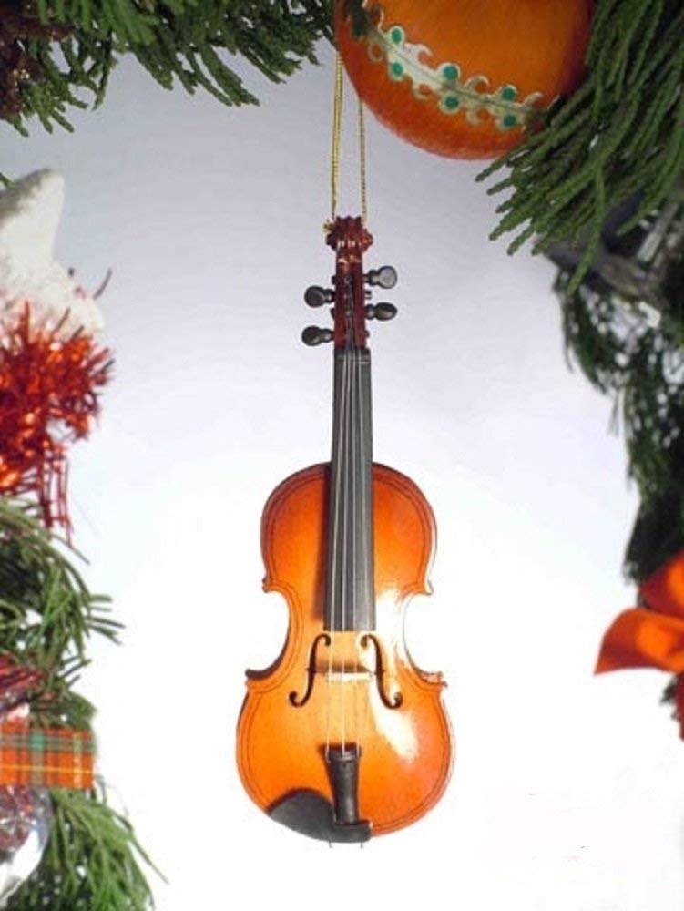 NewNest Australia - Steel String Miniature Violin Hanging Holiday Tree Ornament 