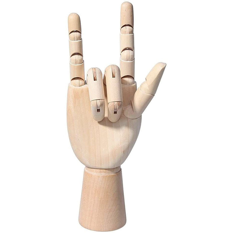 Juvale Wood Hand Model 7", Mannequin with Flexible Wooden Fingers for Drawing, Art Supplies - NewNest Australia