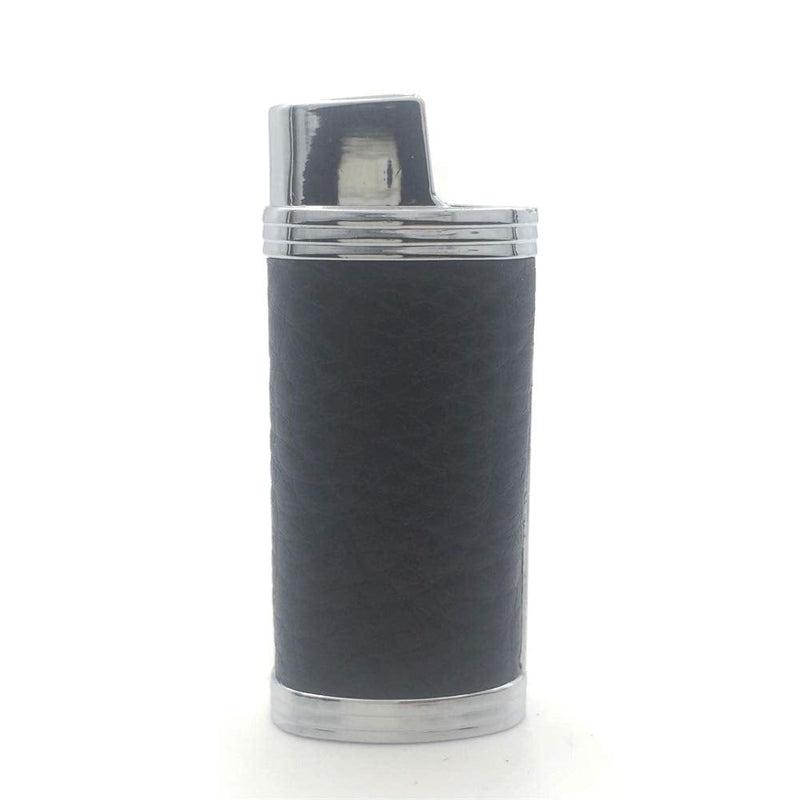 Lucklybestseller Metal Leather Lighter Case Cover Holder Black Color for Bic Mini Lighter J5 - NewNest Australia