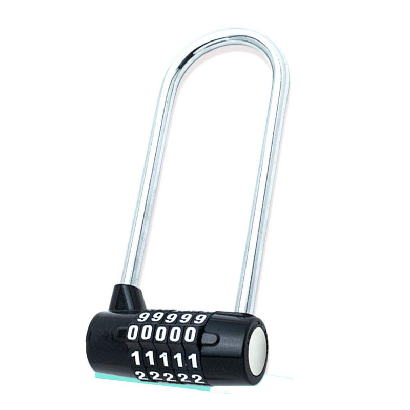 Large Lengthened Beam Locker Cabinet Door Handles Combination Lock Padlock Combination Lock, Gym Lock, 5 Digit Combination Padlock, Safety Padlock, Safety Lock, Luggage Locker, Wardrobe, Gym Locker, Black - NewNest Australia