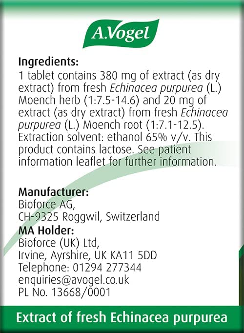 A.Vogel Echinaforce Chewable Cold & Flu Tablets | Relieve Cold & Flu Symptoms | Extracts of Fresh Echinacea | 40 Tablets 40 Count (Pack of 1) - NewNest Australia