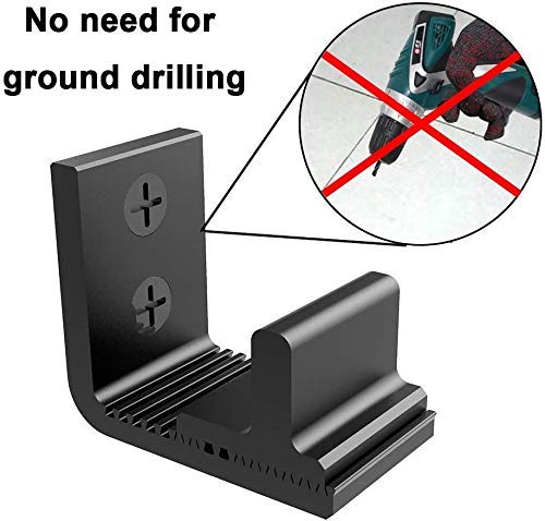 CCJH Sliding Barn Door Bottom Floor Guide Adjustable Wall Mount No Need for Ground Drilling（Black 1pcs) Style 3 - NewNest Australia