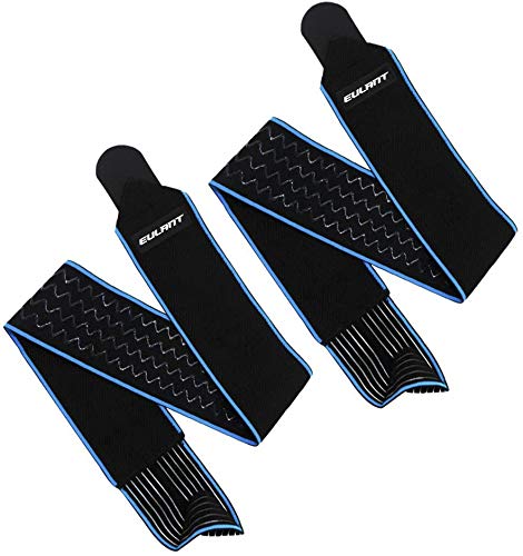Eulant Ankle Bandage, 2 Pieces Ankle Bandage, Adjustable Ankle Bandage With Non-Slip Silicone Strips, Highly Elastic Foot Bandage For Volleyball, Football, Running, Cycling, 85 Cm - NewNest Australia