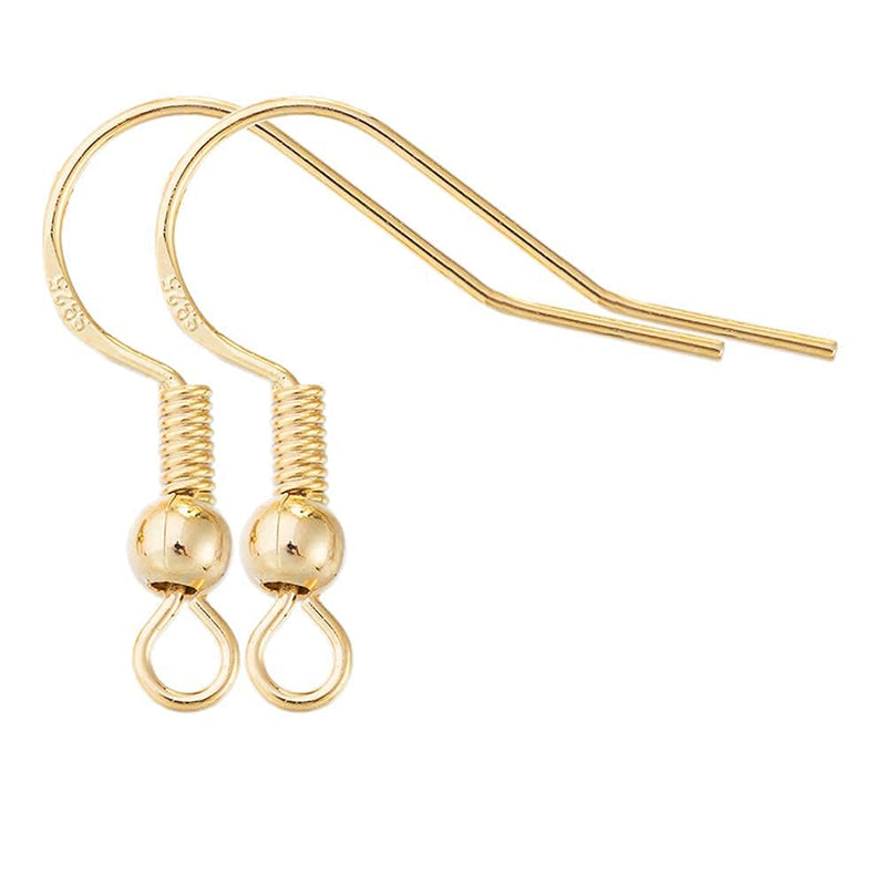 Earring Hooks for Jewelry Making - 120 PCS/60 Pairs Hypoallergenic 14K Gold Ear Wires Fish Hooks for Jewelry Making, Jewelry Findings Parts with 120 PCS Rubber Earring Backs Stopper for DIY Earrings - NewNest Australia