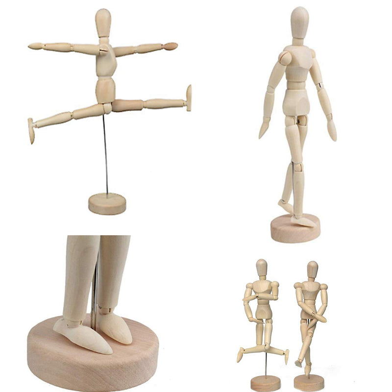 Artist Wooden Manikin Mannequin Sketching Lay Figure Drawing Model Aid Human Figure Artist Draw Painting Model Mannequin Jointed Doll for Art Drawing Human Figure 4.5 inch - NewNest Australia