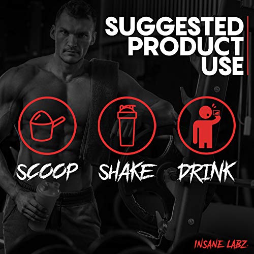 Insane Labz Psychotic Gold, High Stimulant Pre Workout Powder, Extreme Lasting Energy, Focus, Pumps and Endurance with Beta Alanine, DMAE Bitartrate, Citrulline, NO Booster, 35 Srvgs, Blue Punch - NewNest Australia