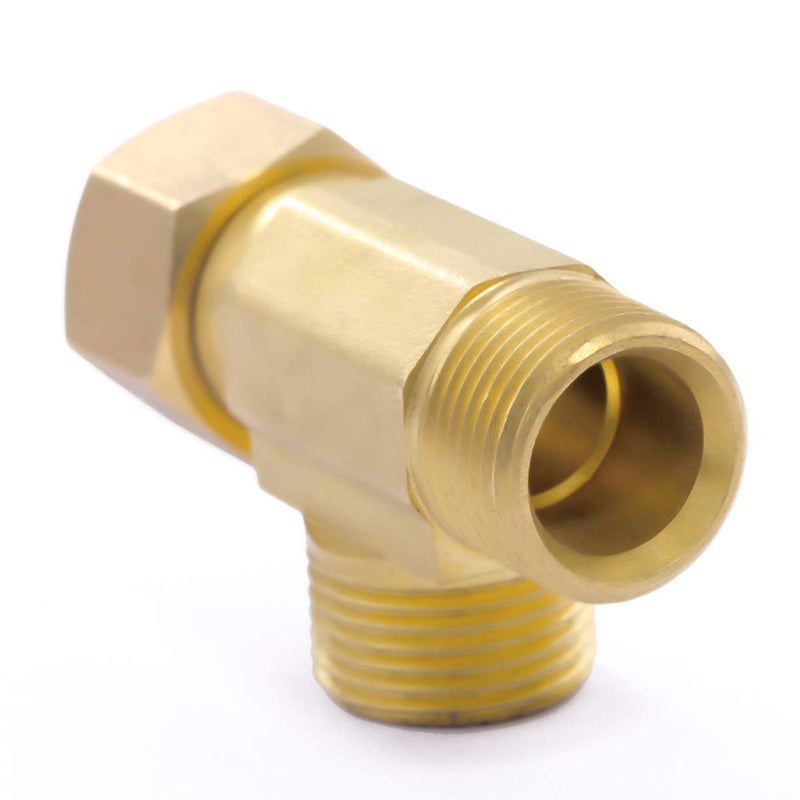 Litorange Lead Free 4 PCS Brass Angle Stop Add-A-Tee Valve 3/8" Female by 3/8 Inch by 1/4-Inch Male T Extender Water Compression Easy Connect Tee (Pack of 4) 3/8 x 1/4 Add-A-Tee 4PCS - NewNest Australia