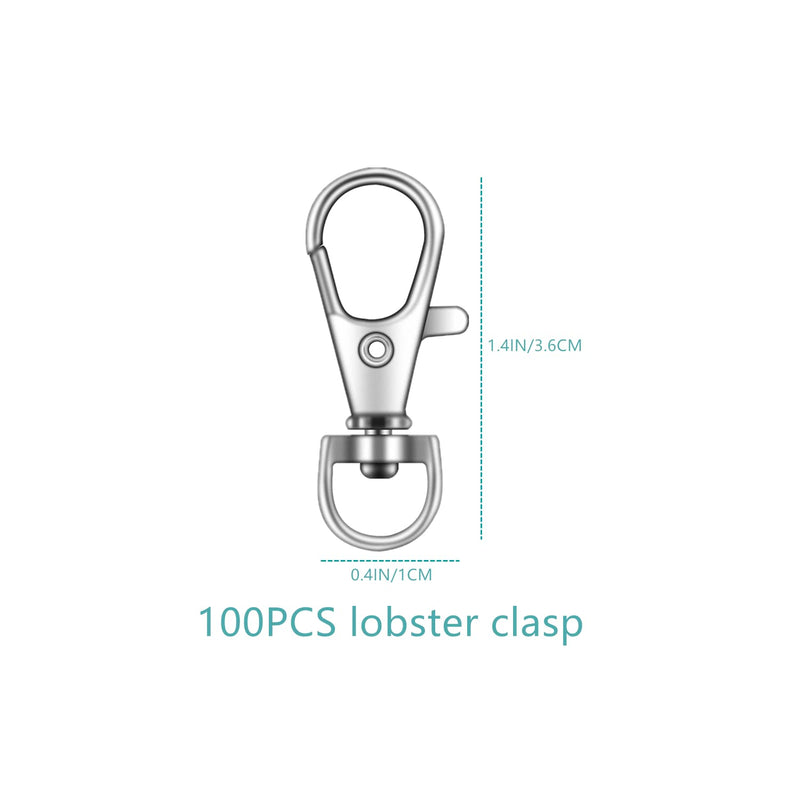 IPXEAD 100PCS Premium Key Chain Clip Hooks, Swivel Clasps Lanyard Snap Hook, Keychain Hooks for Lanyard Key Rings Crafting - NewNest Australia