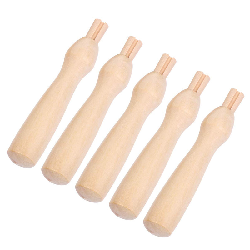 ARTIBETTER 5pcs Poking Felting Needle Pen Wooden Punch Needle Holder Cross Stitch Felting Needle Handles - NewNest Australia