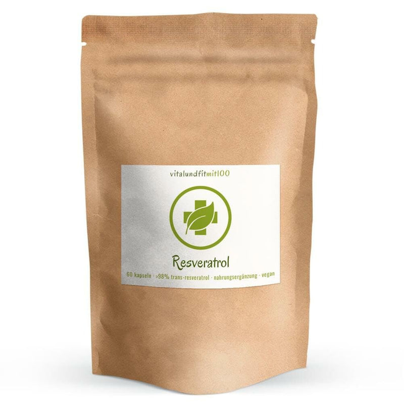 Resveratol from yeast fermentation - 60 capsules of 500 mg each - Premium Trans Resveratol - 100% yeast-free - high dosage & vegan - without genetic engineering - free of additives - NewNest Australia