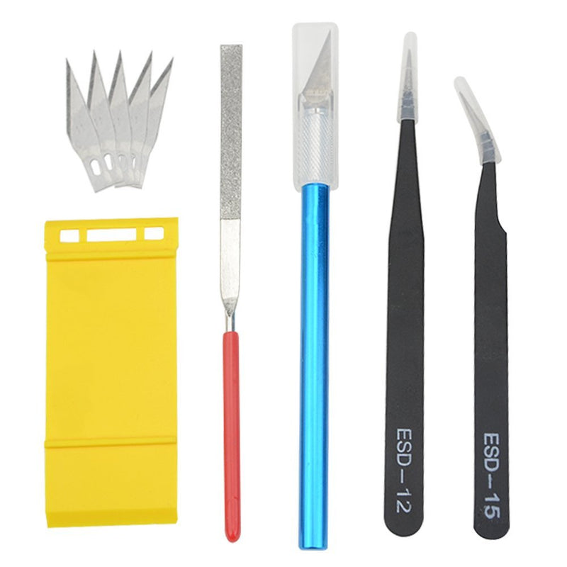 BXQINLENX Professional 9 PCS Gundam Model Tools Kit Modeler Basic Tools Craft Set Hobby Building Tools Kit for Gundam Car Model Building Repairing and Fixing(B) - NewNest Australia