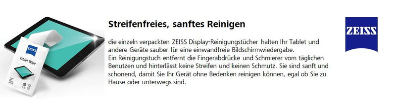 ZEISS display cleaning cloths, alcohol-free, 30 pieces for safe and effective cleaning of optical surfaces - each cloth individually packaged - ideal for on the go or when traveling - NewNest Australia