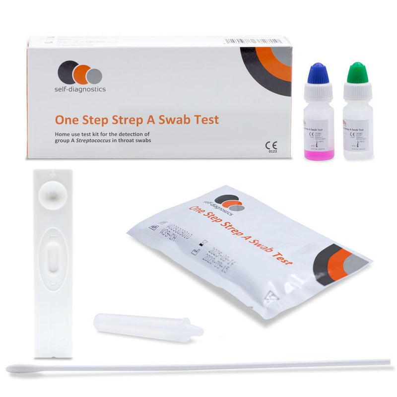 self-diagnostics Strep A test - streptococcal rapid test with throat swab - home test for detecting the group A streptococcal antigen - promoting home well-being for the whole family - NewNest Australia