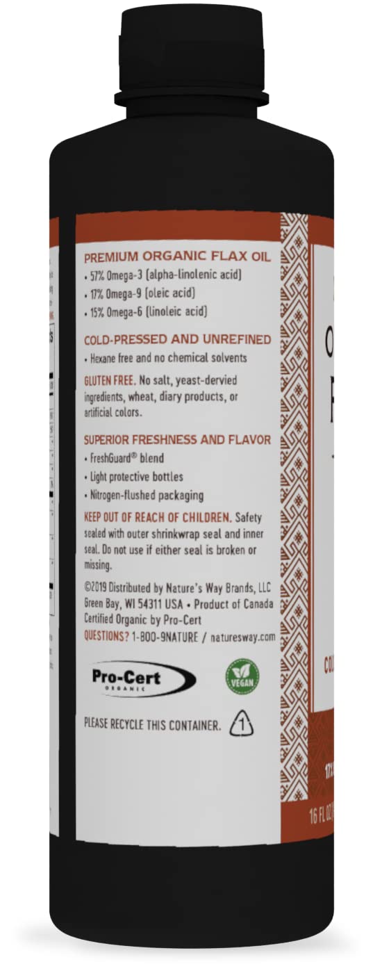 Nature's Way EfaGold Flax Oil USDA Organic, 16 Fl. Oz. 16 Fl Oz (480 ml) - NewNest Australia
