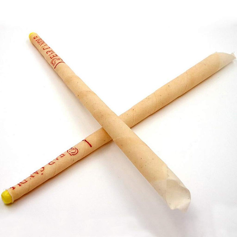 Ear Candles Set Of 100 Yellow Ear Candles Natural Tube Candles Beeswax Ear Candles Cones Organic Earwax Removal Blocked Ears Therapeutic Tinnitus Relief Sine Message Holistic Treatment - NewNest Australia