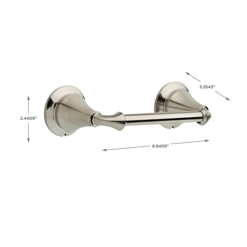 DELTA Faucet Bathroom Accessories 79450-SS Linden Pivoting, Brilliance Stainless Steel Toilet Paper Holder, 12 x 6 x 5 Inches, Stainless - NewNest Australia