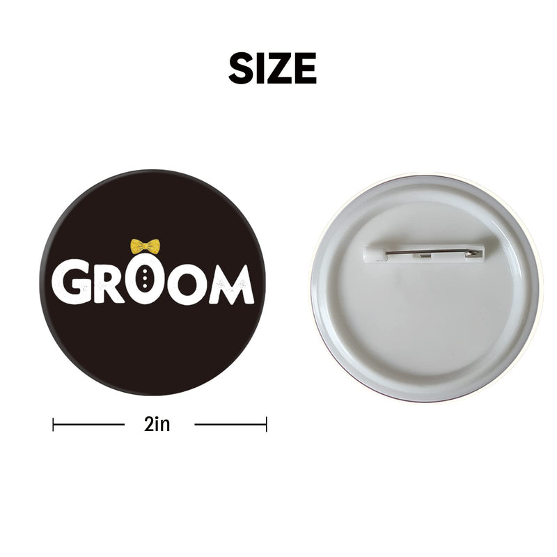 10 Pcs Bachelorette Party Button Pins & Team Groom Pins, Groom to be Tinplate Badge Pins, Groomsman Award Ribbon, Stain Brooch Button for Wedding Party Decorations - NewNest Australia