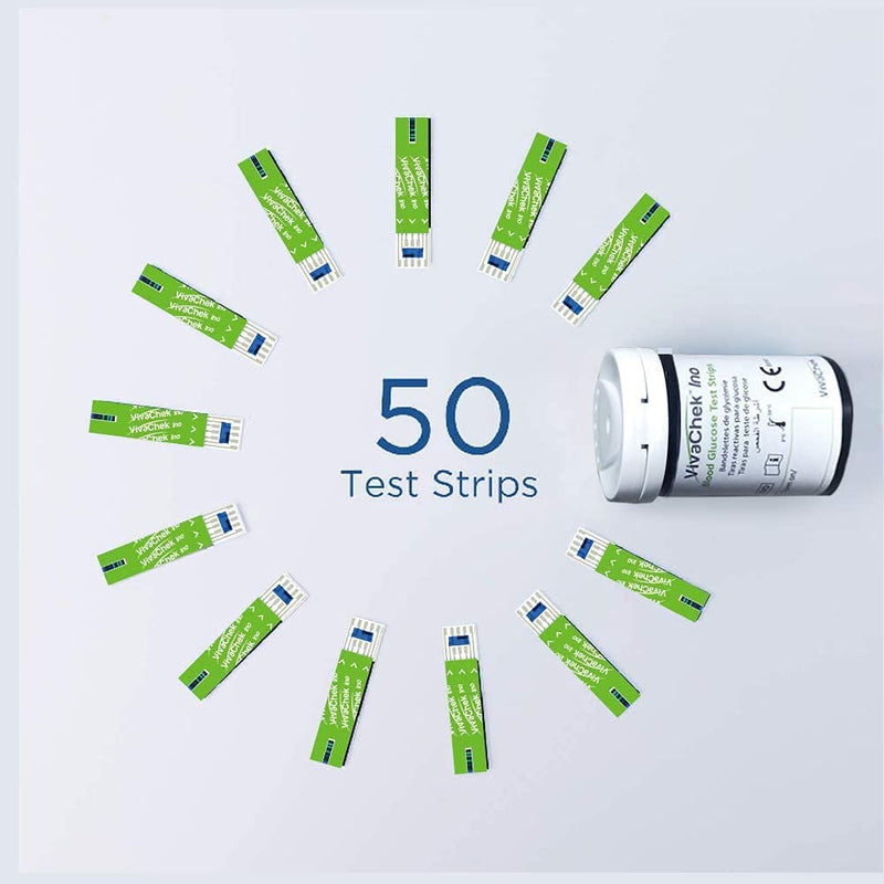 VivaChek Diabete Test Strips x 50 & Diabete Lancets x 50, No Coding Blood Glucose Test Strips, Blood Suger Test Strips for for UK Diabetics (VivaChek Ino) VivaChek Ino X 50 strips - NewNest Australia