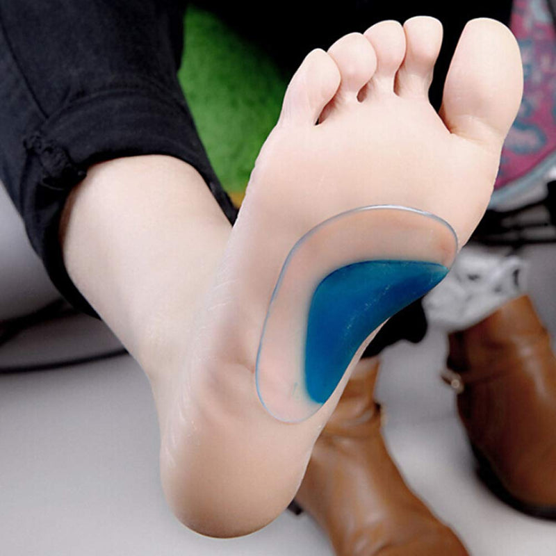 QincLing 8 Pcs Gel Arch Support Insoles, Gel Arch Pads Feet Gel Pads Gel High Heel Inserts Plantar Fasciitis Pad Orthotic Arch Shoe Insoles Arch Support Foot Cushion Pads for Women Men Flat Feet - NewNest Australia