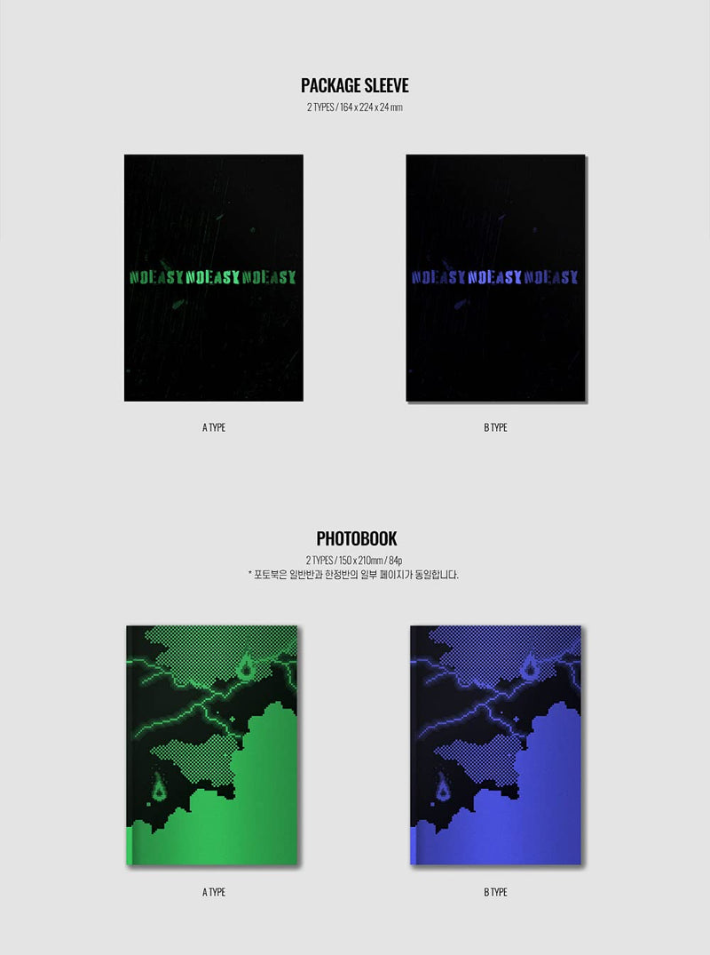 JYP Ent. STRAY KIDS - NOEASY [Normal ver.] (Vol.2) Album+Extra Photocards Set (A ver.) (JYPK1271) - NewNest Australia